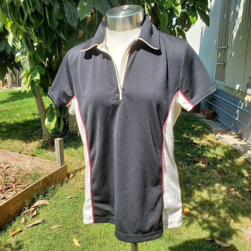 Izod Golf Women’s V Neck Top Size M Golf Pickleball Tennis 1/4 Zip